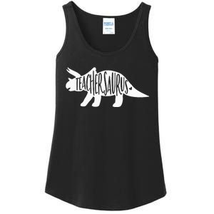 Teachersaurus Like A Normal Teacher Awesome Dinosaur Teacher Ladies Essential Tank