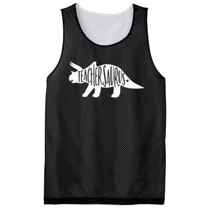 Teachersaurus Like A Normal Teacher Awesome Dinosaur Teacher Mesh Reversible Basketball Jersey Tank