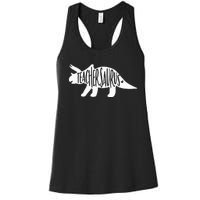 Teachersaurus Like A Normal Teacher Awesome Dinosaur Teacher Women's Racerback Tank