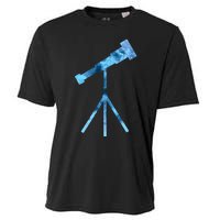 Telescope Lover Astronomy Eclipse Astronomer Stars Galaxy Cooling Performance Crew T-Shirt