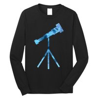 Telescope Lover Astronomy Eclipse Astronomer Stars Galaxy Long Sleeve Shirt