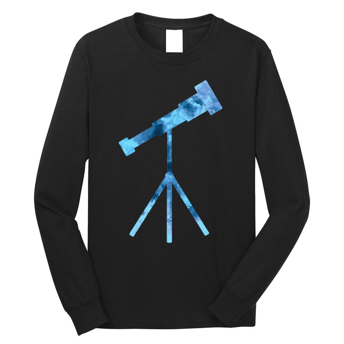 Telescope Lover Astronomy Eclipse Astronomer Stars Galaxy Long Sleeve Shirt