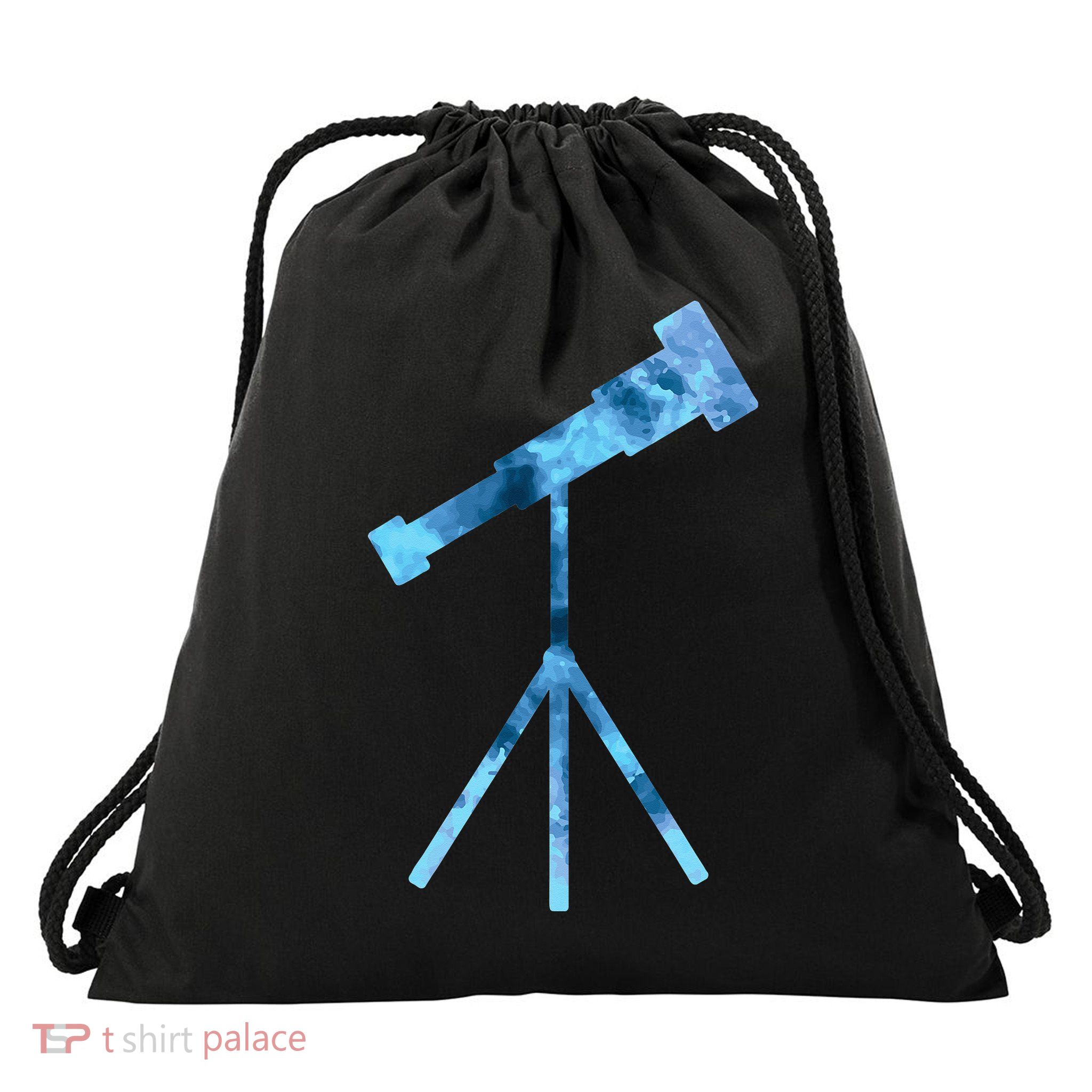 Telescope Lover Astronomy Eclipse Astronomer Stars Galaxy Drawstring Bag