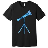 Telescope Lover Astronomy Eclipse Astronomer Stars Galaxy Premium T-Shirt