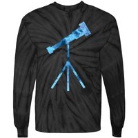 Telescope Lover Astronomy Eclipse Astronomer Stars Galaxy Tie-Dye Long Sleeve Shirt