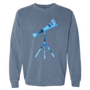 Telescope Lover Astronomy Eclipse Astronomer Stars Galaxy Garment-Dyed Sweatshirt