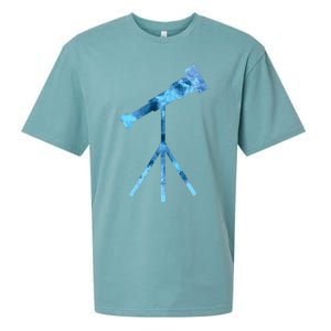 Telescope Lover Astronomy Eclipse Astronomer Stars Galaxy Sueded Cloud Jersey T-Shirt