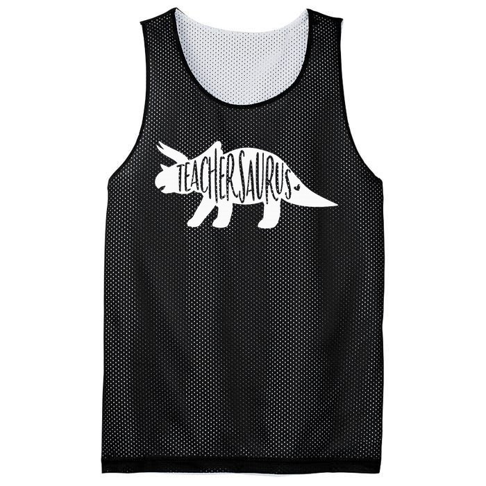 Teachersaurus Like A Normal Teacher Awesome Dinosaur Teacher Mesh Reversible Basketball Jersey Tank