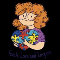 Teach Love And Inspire Teacher Autism Cooling Performance Crew T-Shirt
