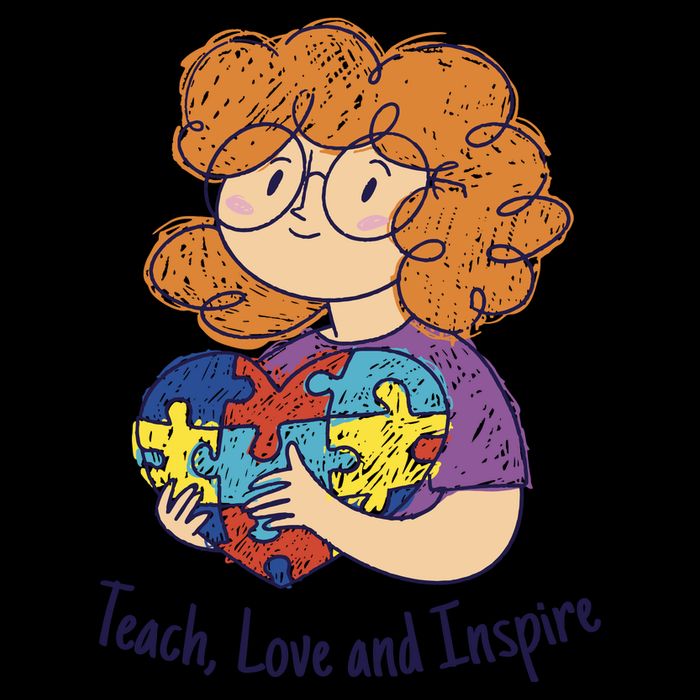 Teach Love And Inspire Teacher Autism Cooling Performance Crew T-Shirt