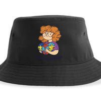 Teach Love And Inspire Teacher Autism Sustainable Bucket Hat