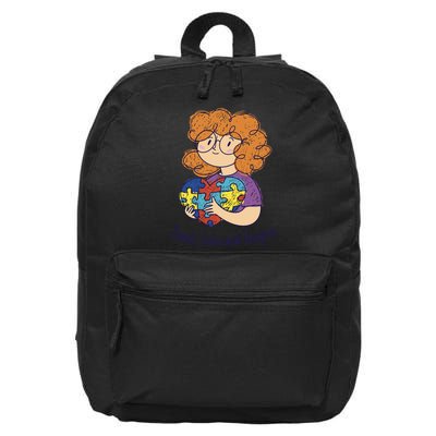 Teach Love And Inspire Teacher Autism 16 in Basic Backpack