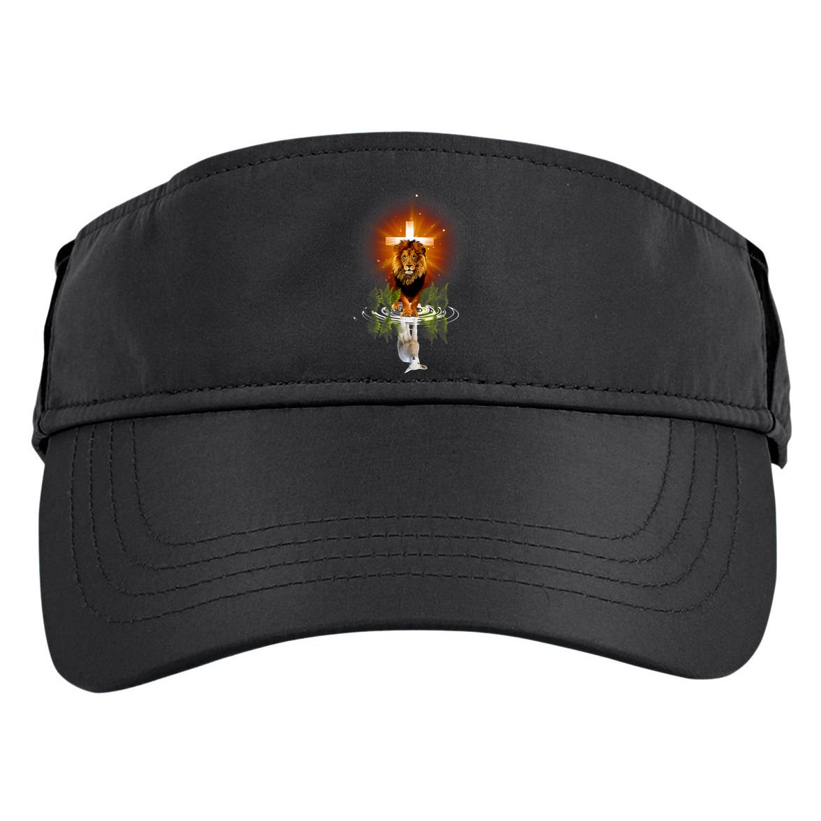 The Lion And The Lamb Water Reflection Jesus Christian Adult Drive Performance Visor