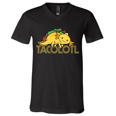 Taco Lover   Axolotl Lover Women Cute Mexican Axolotl  V-Neck T-Shirt