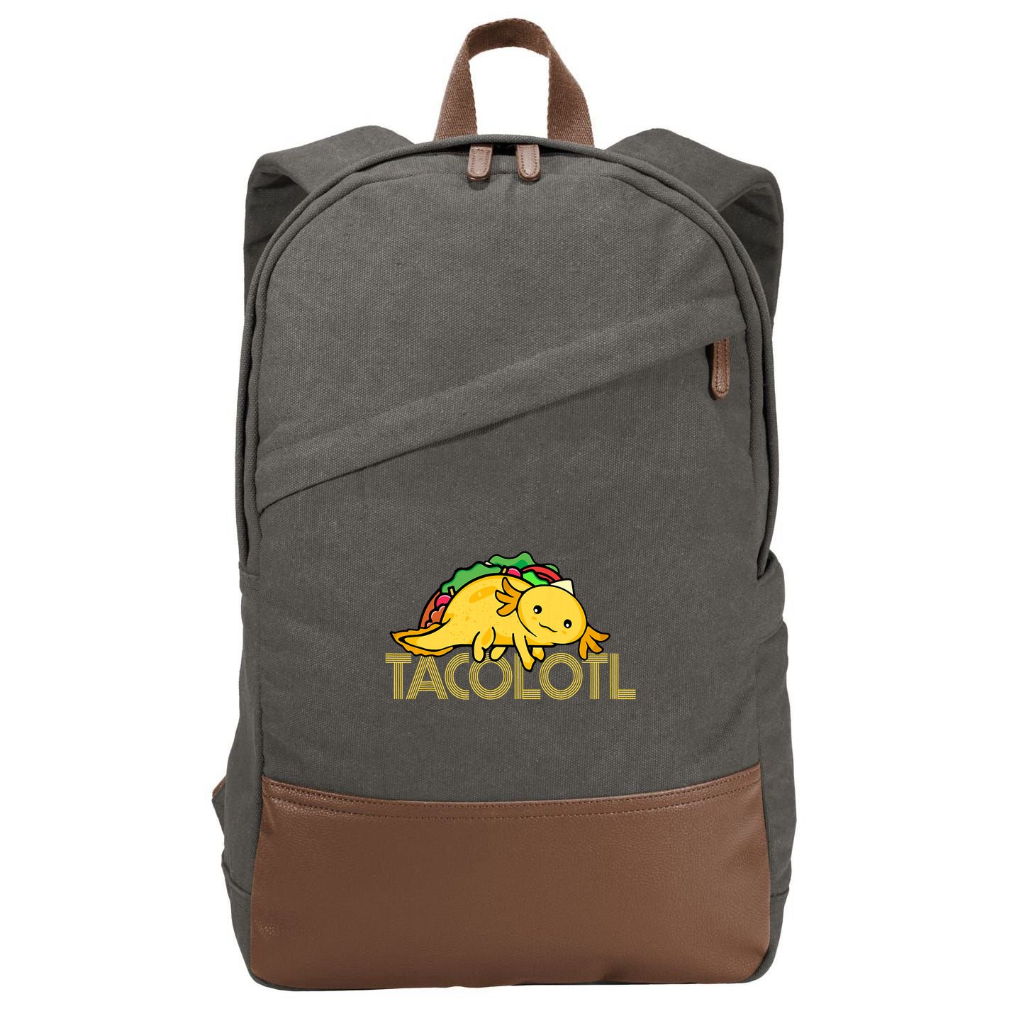 Taco Lover   Axolotl Lover Women Cute Mexican Axolotl  Cotton Canvas Backpack