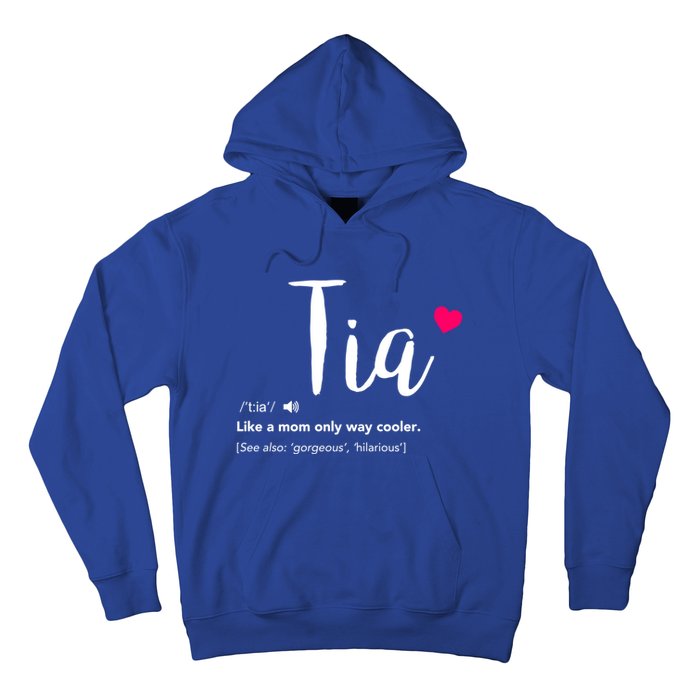 Tia Like A Mom Only Cooler Can Keep Calm New Aunt Gift Hoodie