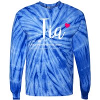 Tia Like A Mom Only Cooler Can Keep Calm New Aunt Gift Tie-Dye Long Sleeve Shirt