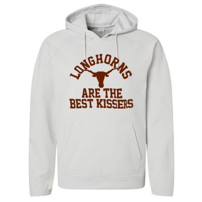 Texas Longhorn Are The Best Kissers Performance Fleece Hoodie