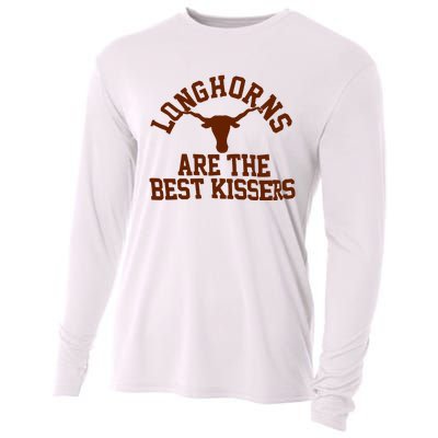 Texas Longhorn Are The Best Kissers Cooling Performance Long Sleeve Crew