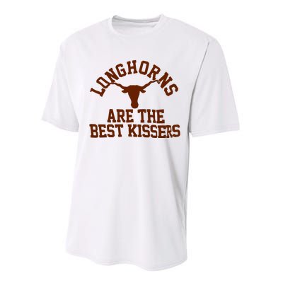 Texas Longhorn Are The Best Kissers Performance Sprint T-Shirt