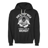 Train Like A Beast Jiu Jitsu BJJ Grappling MMA Gorilla Garment-Dyed Fleece Hoodie