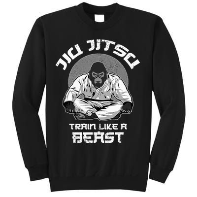 Train Like A Beast Jiu Jitsu BJJ Grappling MMA Gorilla Sweatshirt
