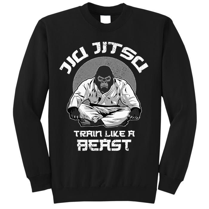 Train Like A Beast Jiu Jitsu BJJ Grappling MMA Gorilla Sweatshirt