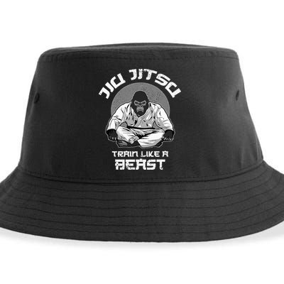 Train Like A Beast Jiu Jitsu BJJ Grappling MMA Gorilla Sustainable Bucket Hat