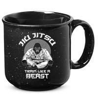 Train Like A Beast Jiu Jitsu BJJ Grappling MMA Gorilla 15oz Campfire Ceramic Mug