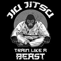 Train Like A Beast Jiu Jitsu BJJ Grappling MMA Gorilla Drawstring Bag