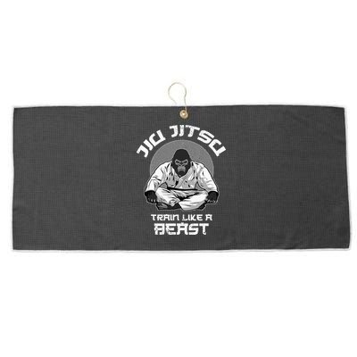 Train Like A Beast Jiu Jitsu BJJ Grappling MMA Gorilla Large Microfiber Waffle Golf Towel