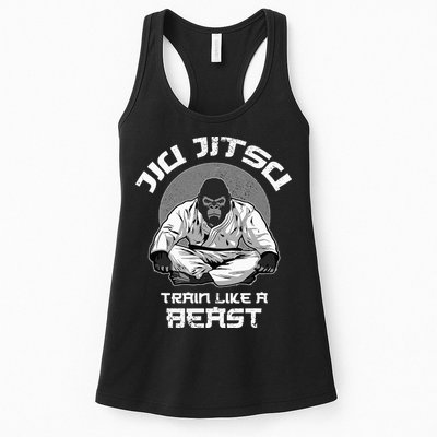 Train Like A Beast Jiu Jitsu BJJ Grappling MMA Gorilla Womens Tank Top