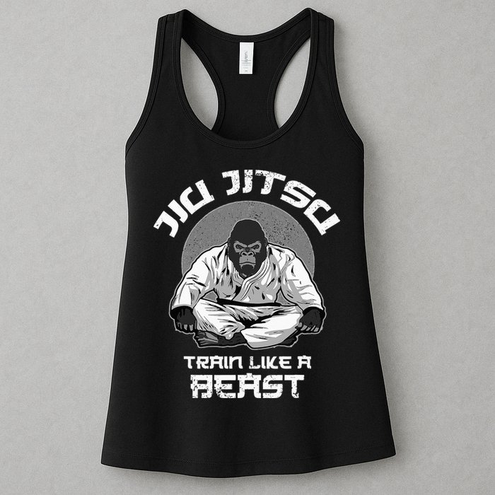 Train Like A Beast Jiu Jitsu BJJ Grappling MMA Gorilla Womens Tank Top