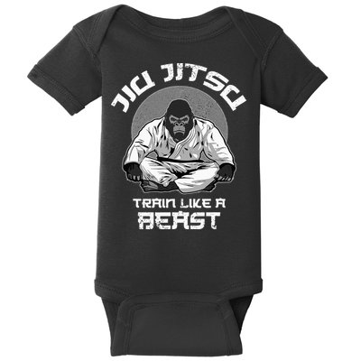Train Like A Beast Jiu Jitsu BJJ Grappling MMA Gorilla Baby Bodysuit