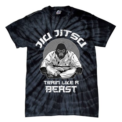Train Like A Beast Jiu Jitsu BJJ Grappling MMA Gorilla Tie-Dye T-Shirt