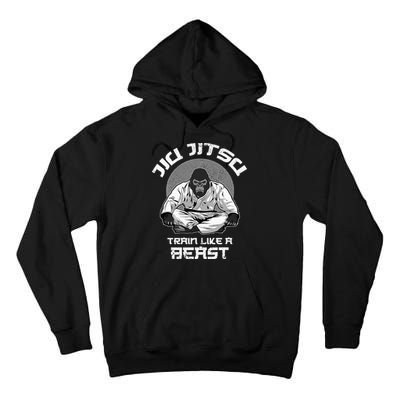Train Like A Beast Jiu Jitsu BJJ Grappling MMA Gorilla Tall Hoodie
