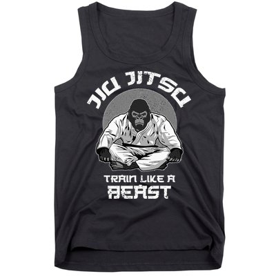 Train Like A Beast Jiu Jitsu BJJ Grappling MMA Gorilla Tank Top