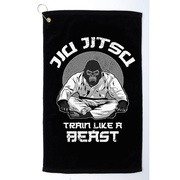 Train Like A Beast Jiu Jitsu BJJ Grappling MMA Gorilla Golf Towel