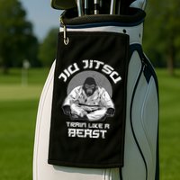 Train Like A Beast Jiu Jitsu BJJ Grappling MMA Gorilla Golf Towel