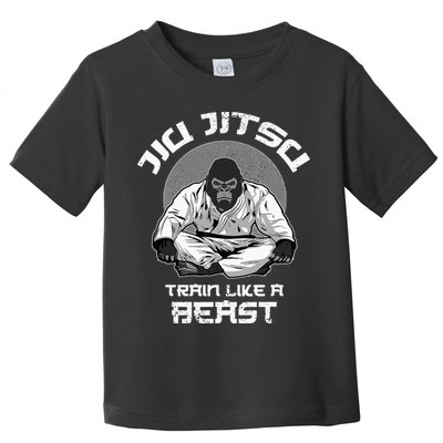 Train Like A Beast Jiu Jitsu BJJ Grappling MMA Gorilla Toddler T-Shirt