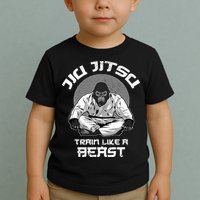 Train Like A Beast Jiu Jitsu BJJ Grappling MMA Gorilla Toddler T-Shirt