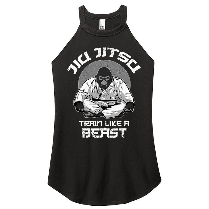 Train Like A Beast Jiu Jitsu BJJ Grappling MMA Gorilla Women's Perfect Tri Rocker Tank