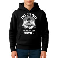 Train Like A Beast Jiu Jitsu BJJ Grappling MMA Gorilla Kids Hoodie