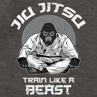 Train Like A Beast Jiu Jitsu BJJ Grappling MMA Gorilla Vector Backpack
