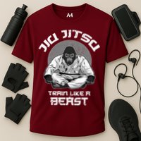 Train Like A Beast Jiu Jitsu BJJ Grappling MMA Gorilla Performance Shirt