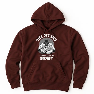 Train Like A Beast Jiu Jitsu BJJ Grappling MMA Gorilla Hoodie