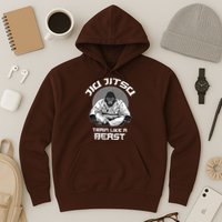 Train Like A Beast Jiu Jitsu BJJ Grappling MMA Gorilla Hoodie