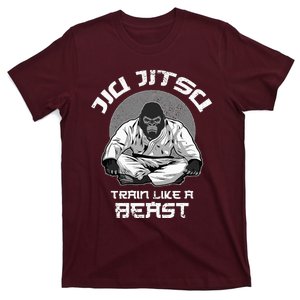 Train Like A Beast Jiu Jitsu BJJ Grappling MMA Gorilla T-Shirt