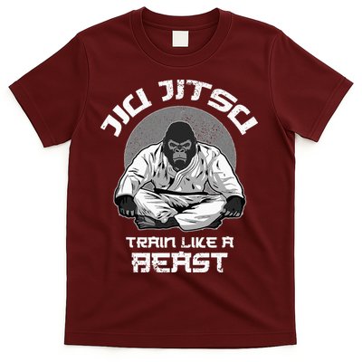 Train Like A Beast Jiu Jitsu BJJ Grappling MMA Gorilla T-Shirt