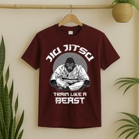 Train Like A Beast Jiu Jitsu BJJ Grappling MMA Gorilla T-Shirt